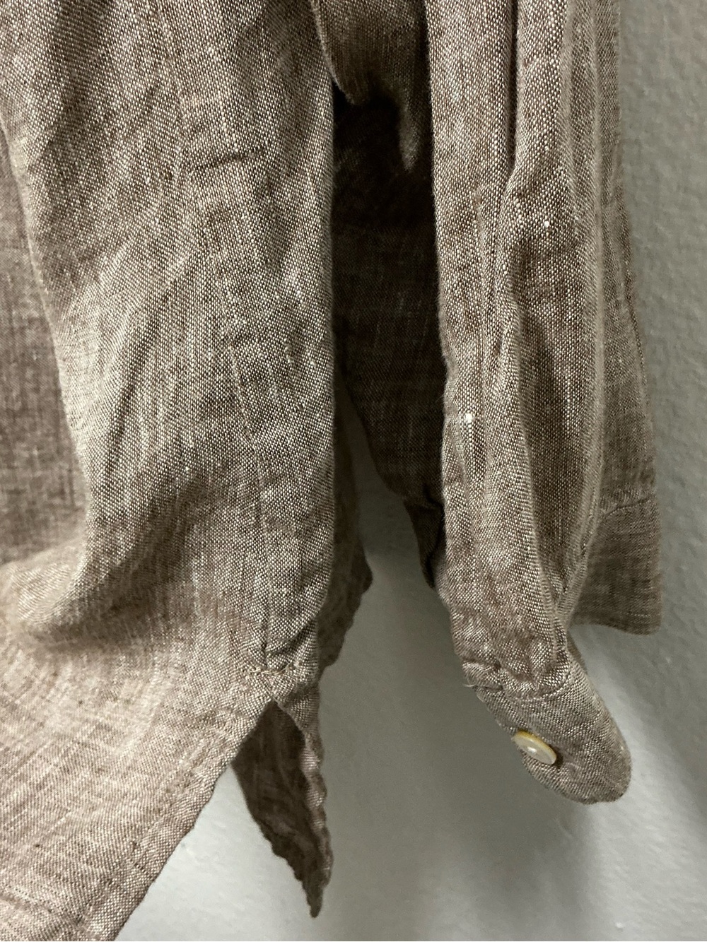 J.Jill Love Linen Brown Button-Down Shirt Long Sleeve Size3X - Picture 4 of 5